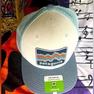 New Patagonia hat, in perfect condition with abstract Patagonian designs.